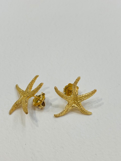 Collezione "mare" orecchini "stelle marine" in argento dorato
