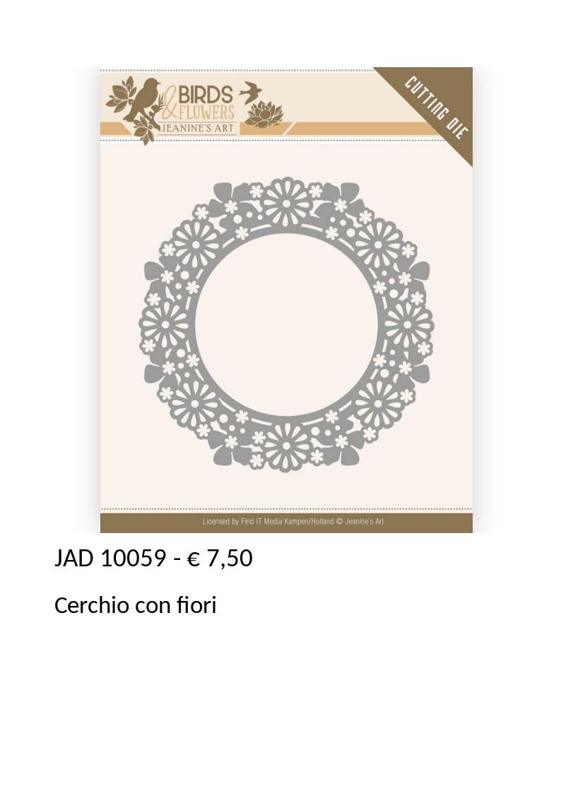 Fustelle cornici piccole - JAD10059  Cerchio con fiori