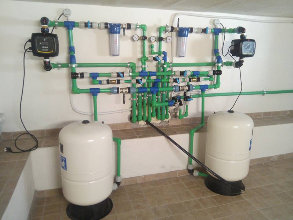 impianto idraulico autoclave con sistema filtrazione e pressurazione ad inverter