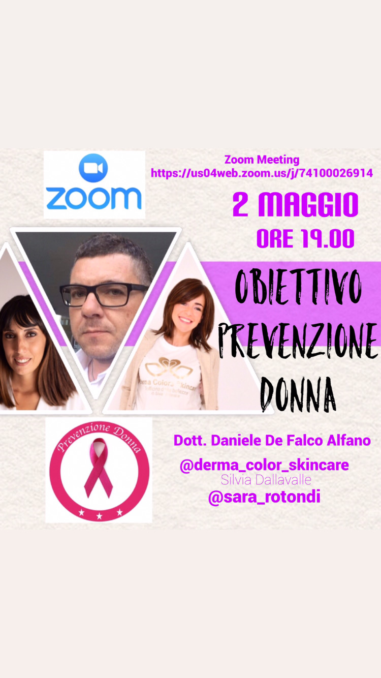 Intervista al dott. Daniele De Falco Alfano -  "OBIETTIVO PREVENZIONE DONNA" diretta Zoom 02/05/2020