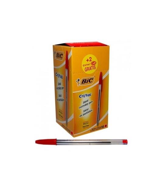 BIC CRISTAL ORIGINAL PENNA CON CAPPUCCIO ROSSA