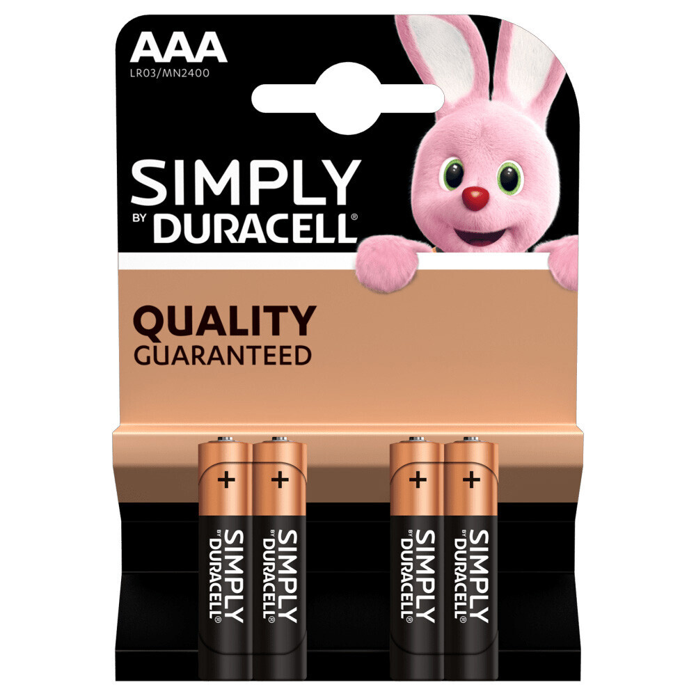 1 CONFEZIONE DURACELL SIMPLY BATTERIE 4PZ MINISTILO  AAA
