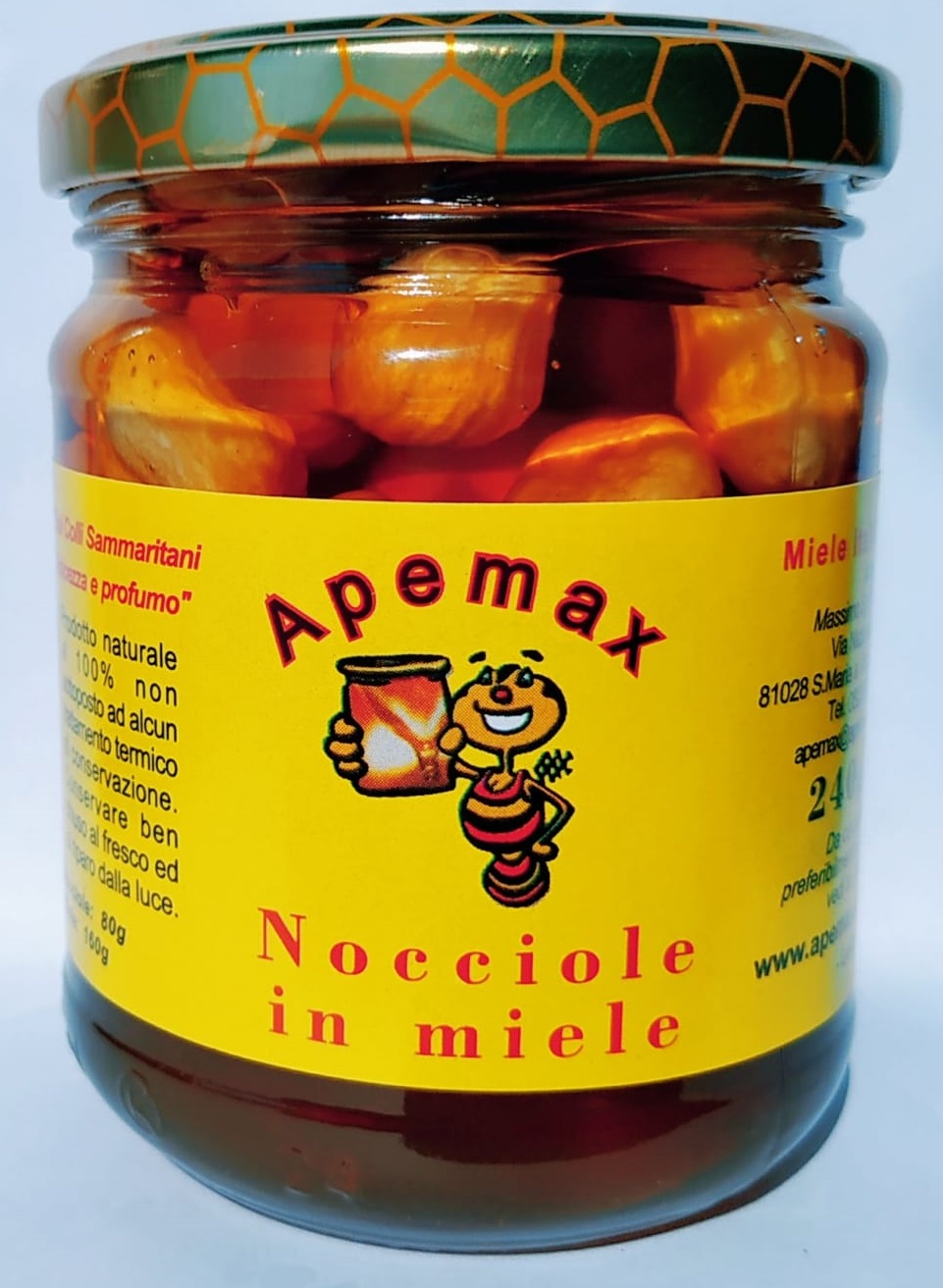 Nocciole in miele, Miele, Campania, Prodotti tipici, vendita miele online, cucina, cibo, apicoltura, api