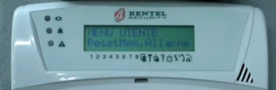 Reset allarme Tastiera LCD Bentel Kyopng