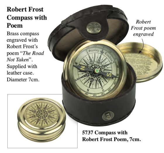 Robert Frost Compass con poesia