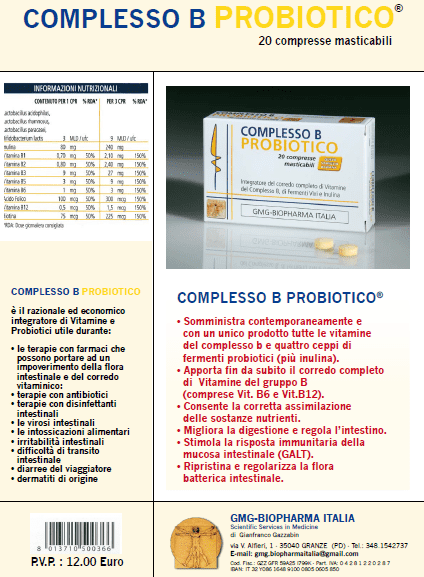 COMPLESSO B PROBIOTICO 20 compresse masticabili