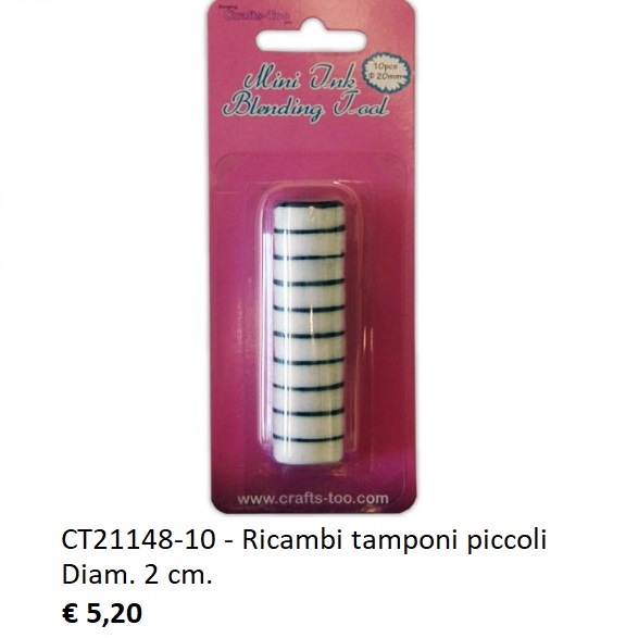 Accessori per scrapbooking - CT21148-10 Ricambi tamponi piccoli-Diam. 2 cm.