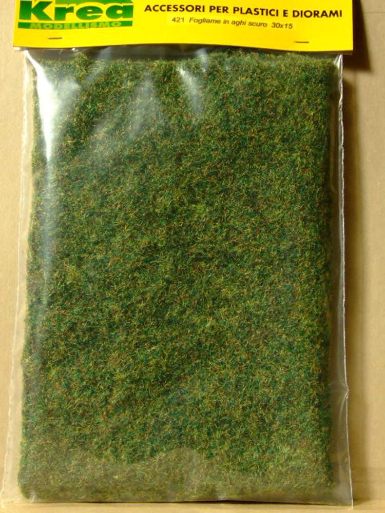 Manto d'erba verde in fili mm3 plastico o diorama cm.30x15 - Krea Modellismo 421