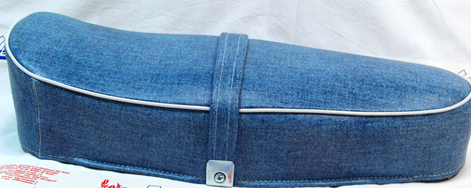 Sella jeans blu per VESPA 50 125 cc.R L N PRIMAVERA senza serratura
