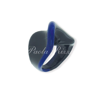 Anello Dade® nero/blu pasta - Dade® black / blue paste ring