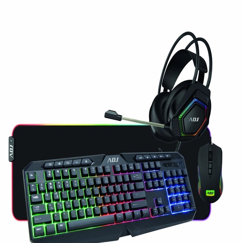 TASTIERA/MOUSE/CUFFIA/PAD KIT HULK GAMING MULTIMEDIA 4IN1 WIRED ADJ