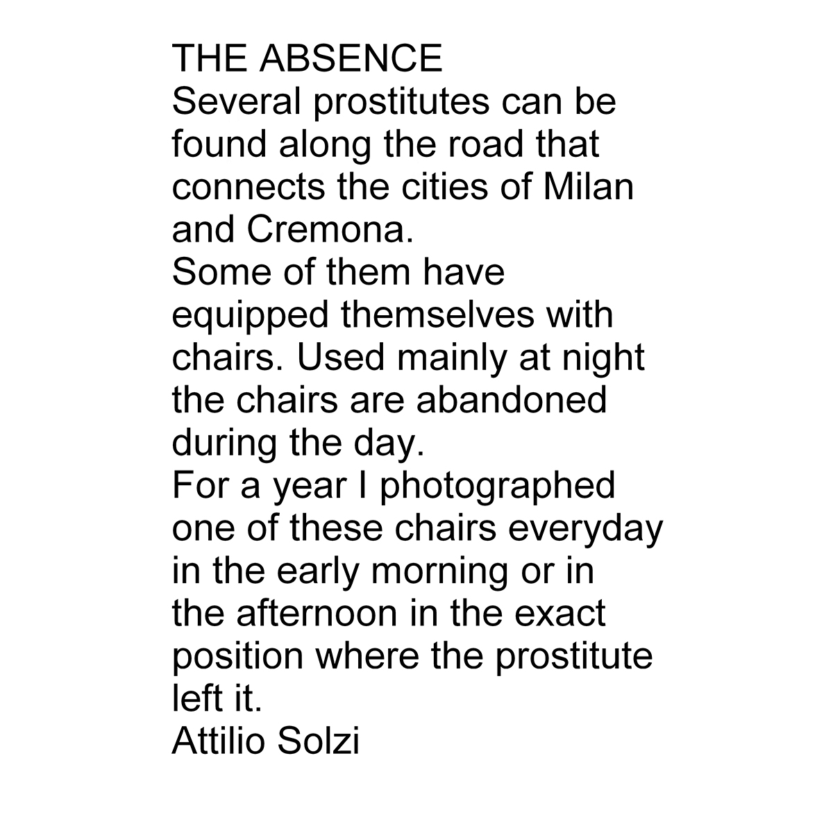 The Absence - Attilio Solzi