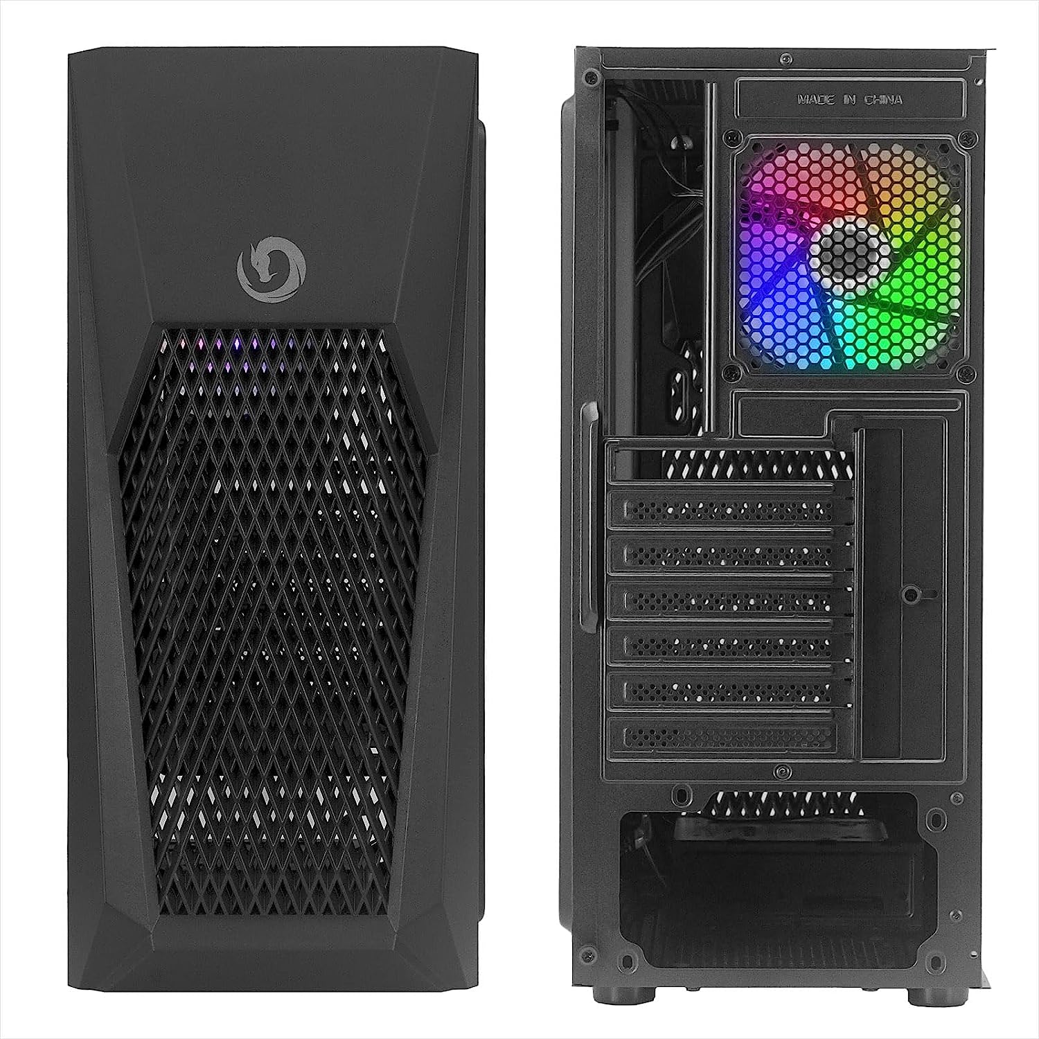 CASE MID-TOWER NO PSU HODER T32 2USB3 0,6MM SPCC BLACK