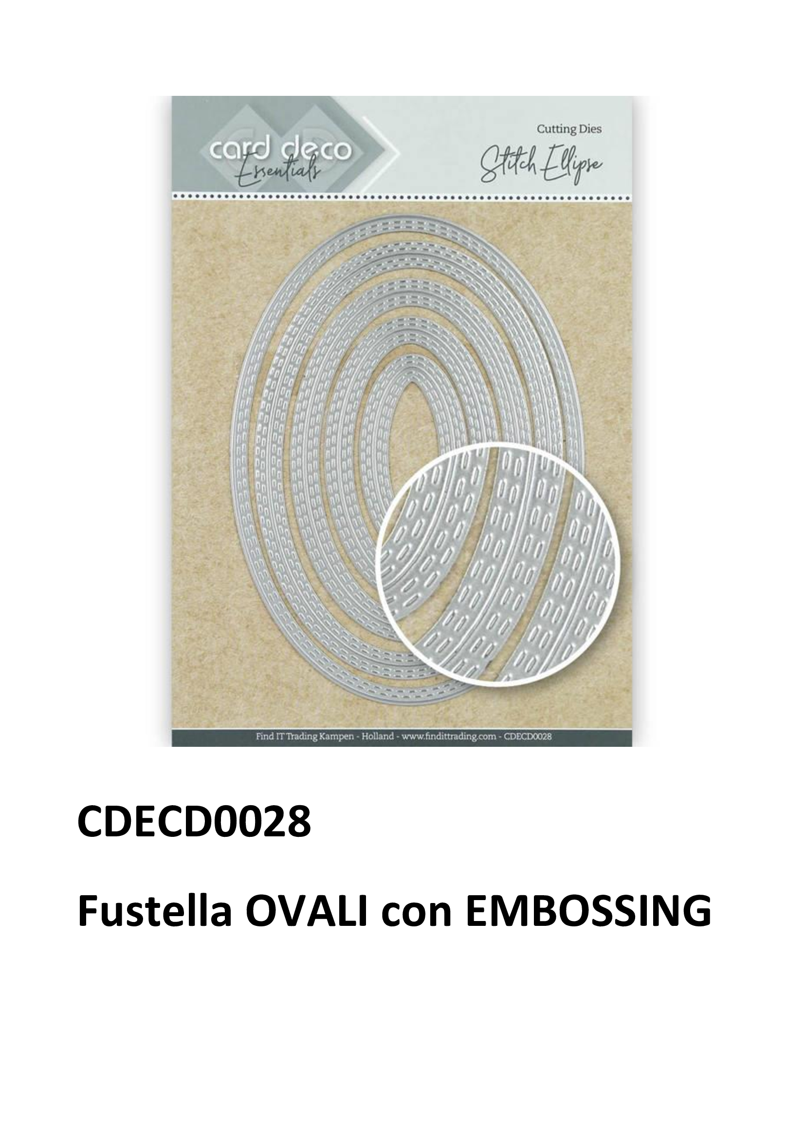Fustelle geometriche con Embossing-CDECD0028 Ovali