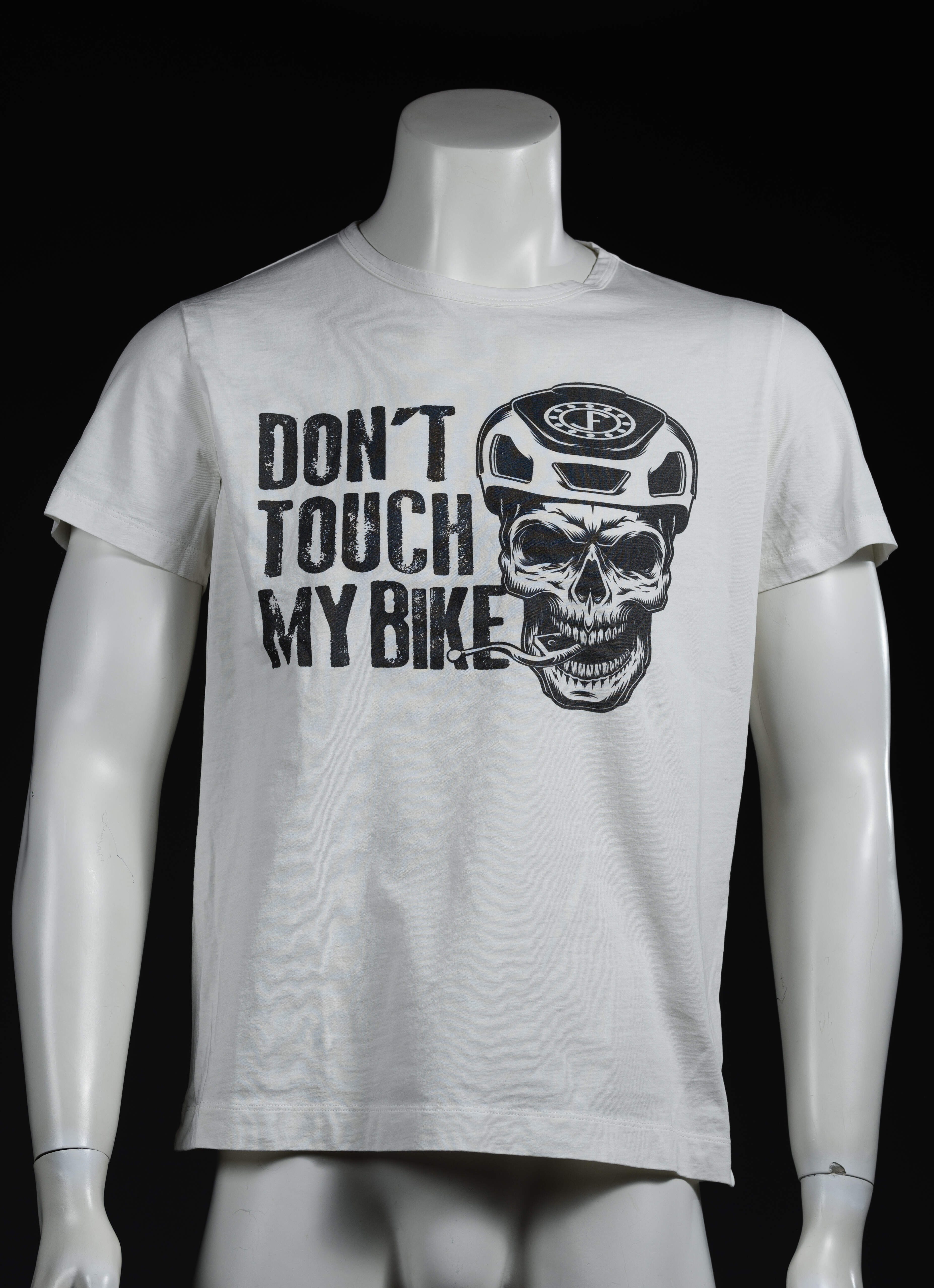 T shirt Don't touch my bike front