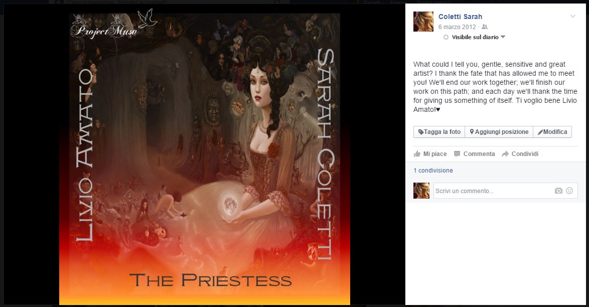 livio amato sarah flint the priestess facebook