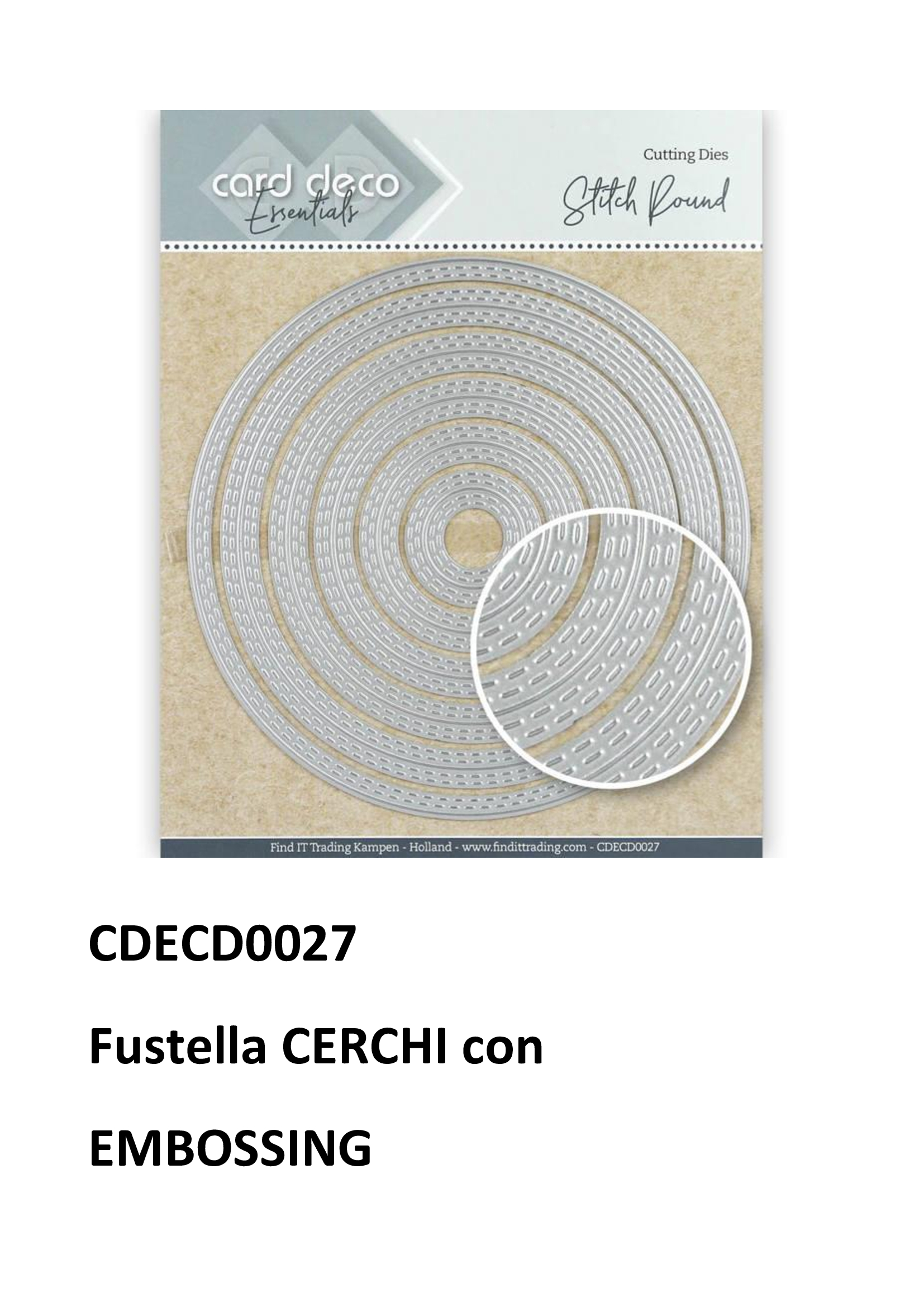 Fustelle geometriche con Embossing- CDECD0027 Cerchi