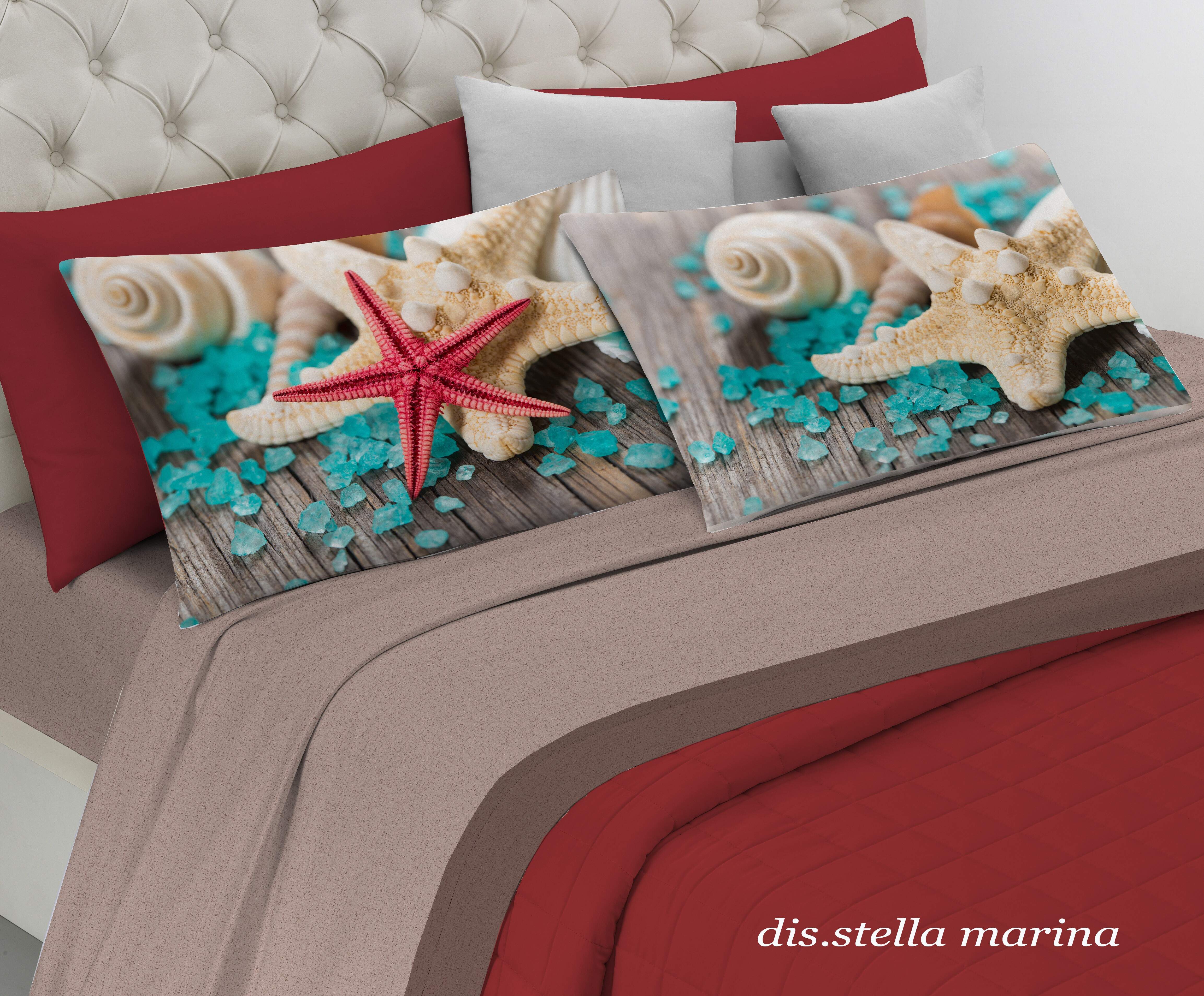 Completo letto lenzuola matrimoniale Stella marina Spin off