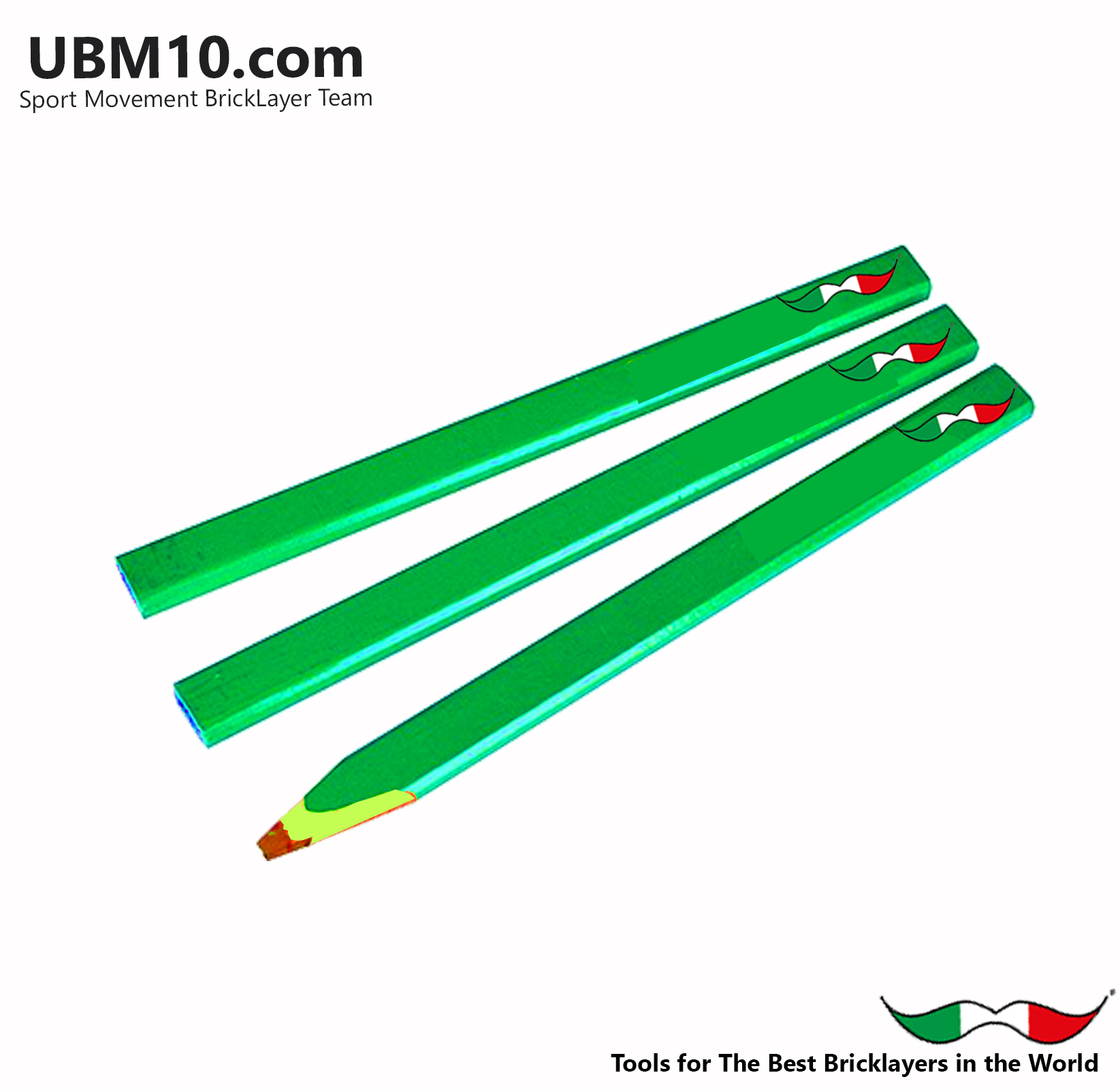 Pencil BrickLayers Green ubm10.com