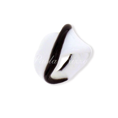 Anello Dade® bianco/nero - Dade® white/black ring