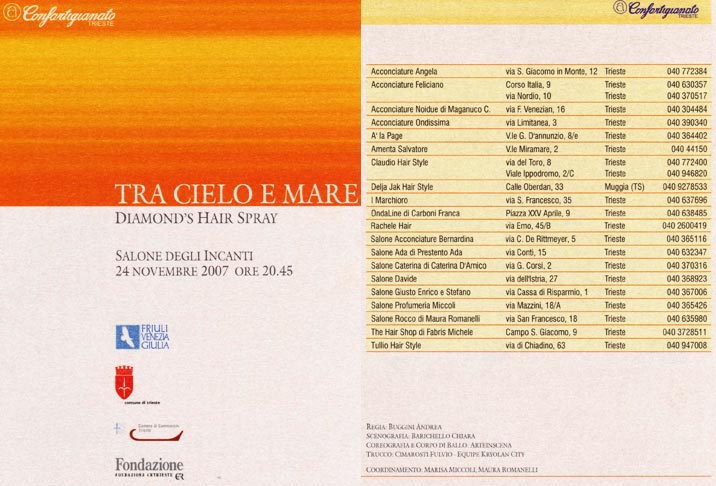 - 24 novembre 2007 - Diamond's Hair Spray - Salone degli Incanti, Trieste