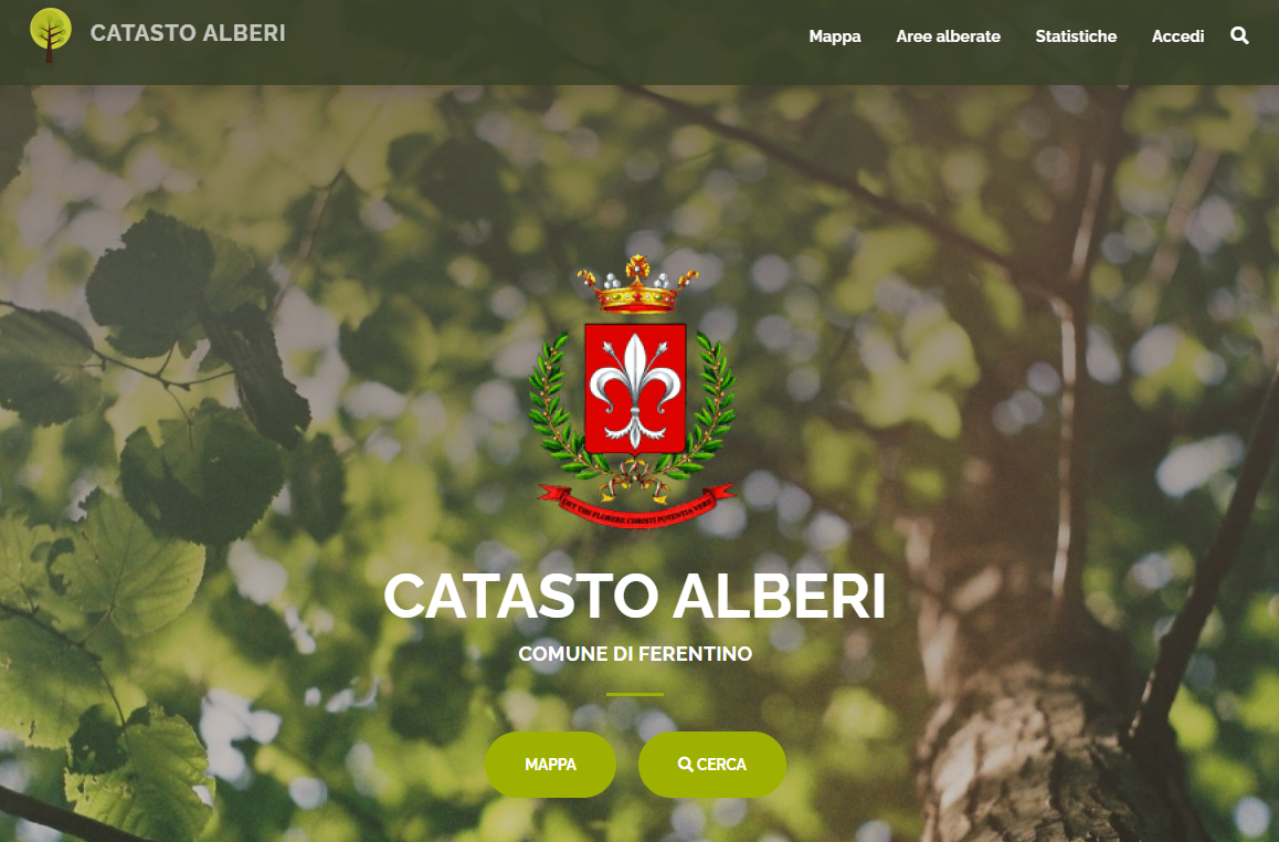 Il censimento degli alberi di proprietà pubblica di un comune.