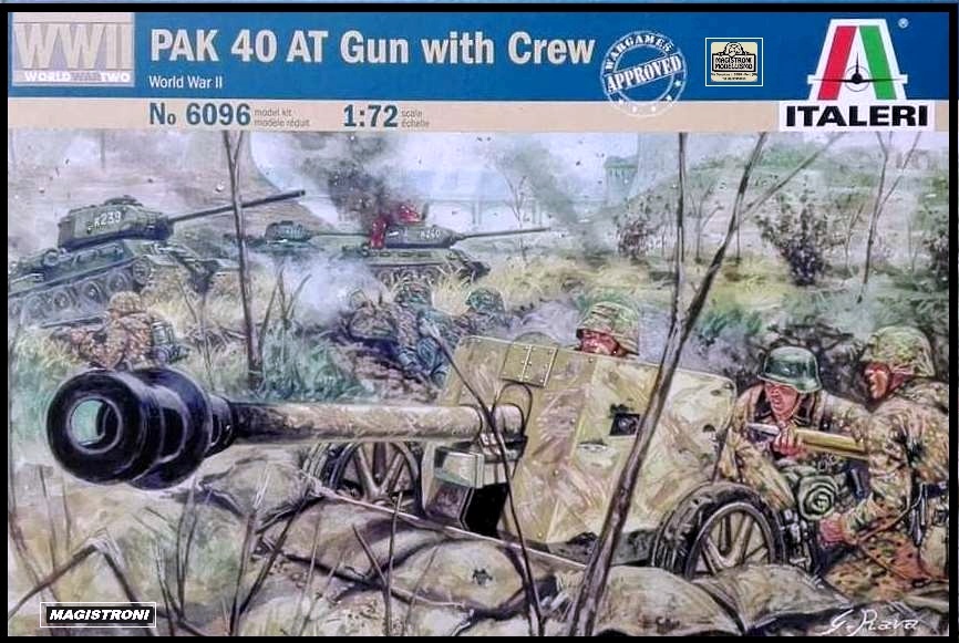 WWII PAK 40 AT Gun with Crew