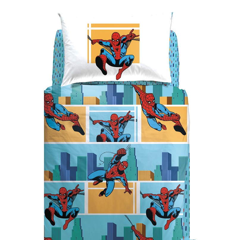 Caleffi Completo Copripiumino Marvel Spiderman America