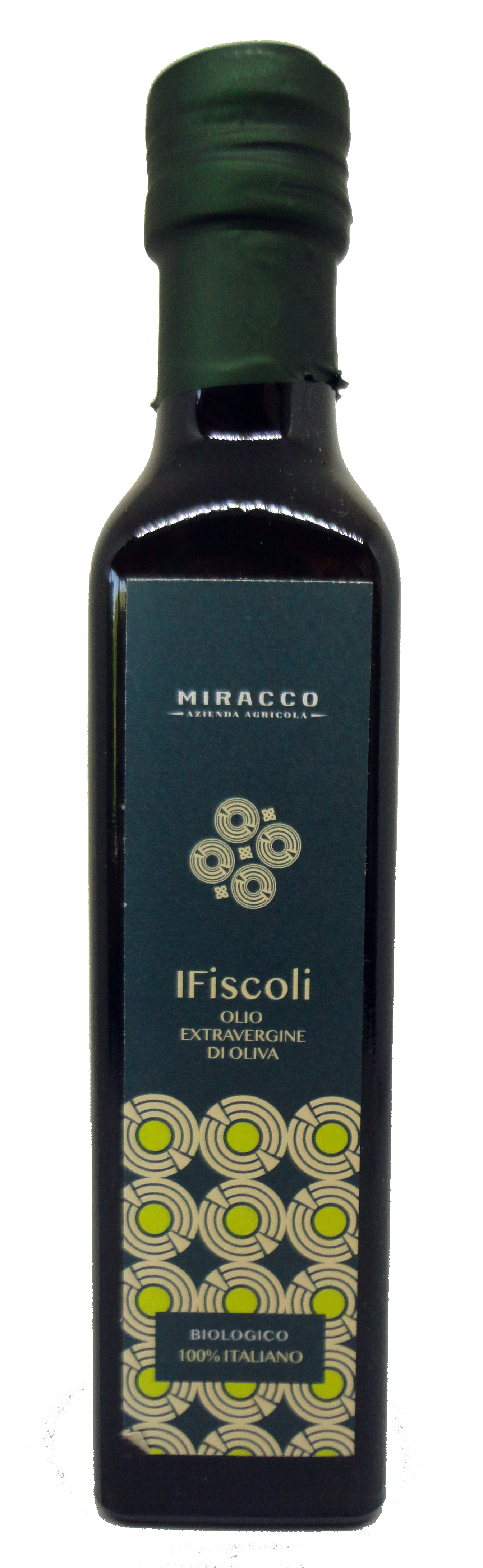 Olio Extravergine di Oliva "I FISCOLI" Biologico 100% Italiano - Bottiglia 250 Ml