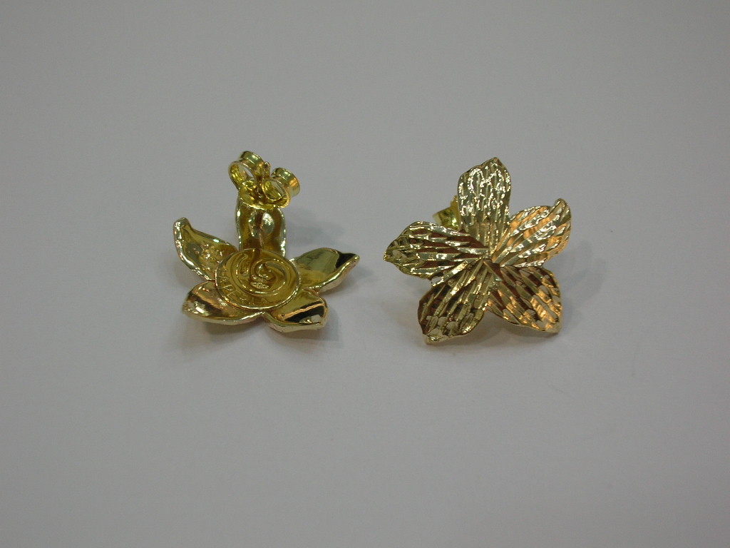 Collezione "Oro" Orecchini Fiore in oro
