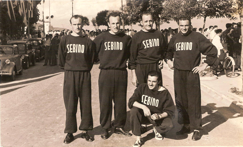 Salò 1950 - Cerutti R., Gualeni B., Gotti F., Polloni R., Timoniere Consolandi.