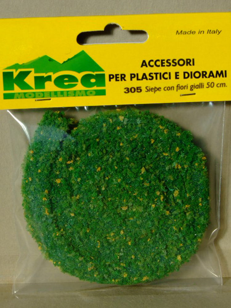 Siepe verde con fiori gialli per plastico cm. 50 - Krea art.305