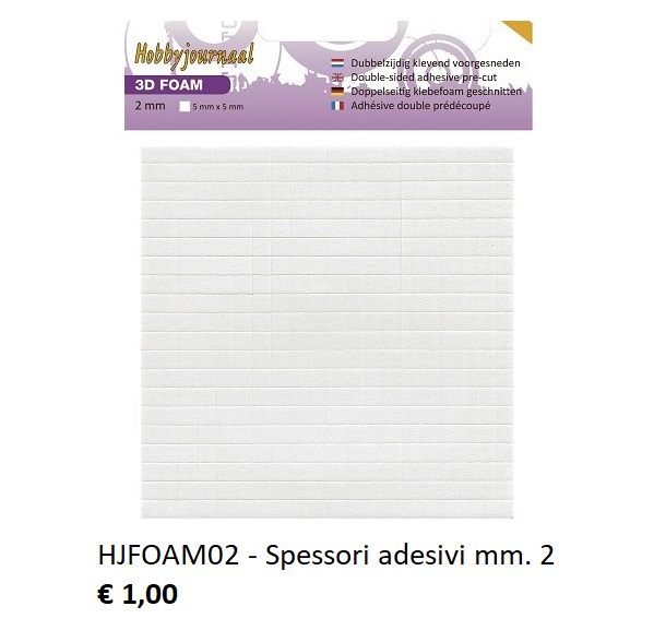 Accessori per scrapbooking - HJFOAM02 spessori adesivi mm. 2
