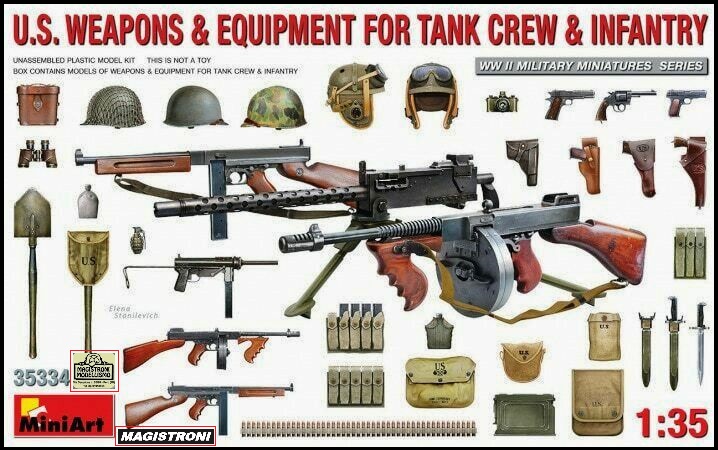 U.S. WEAPONS & EQUIPMENT for tank crew & infantry