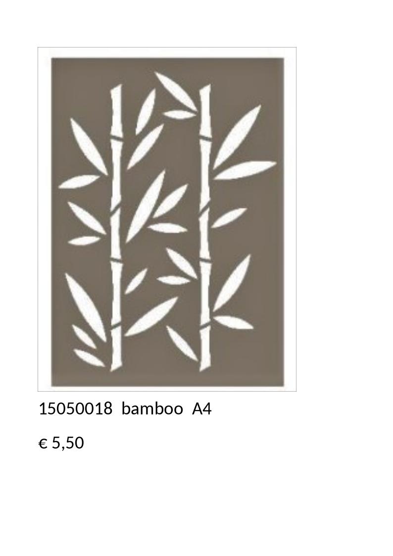 Stencil bamboo (Misura A4)