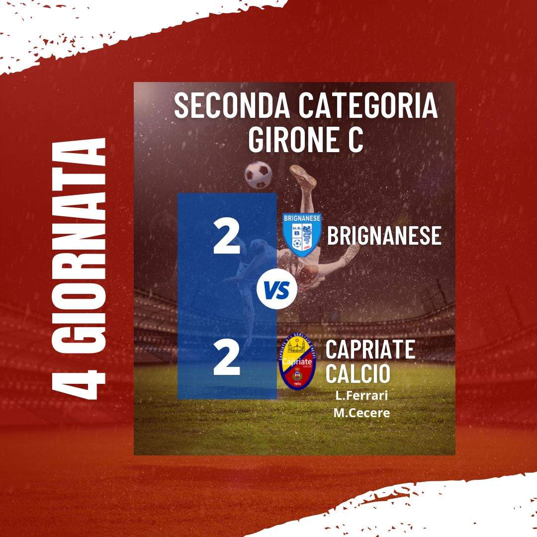 MATCH REVIEW: IMPRESA SFIORATA, IL TABELLINO DI BRIGNANESE CAPRIATE