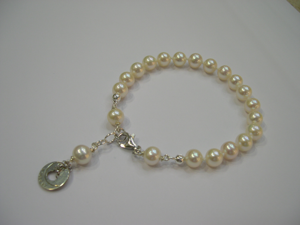 Bracciale perle e argento