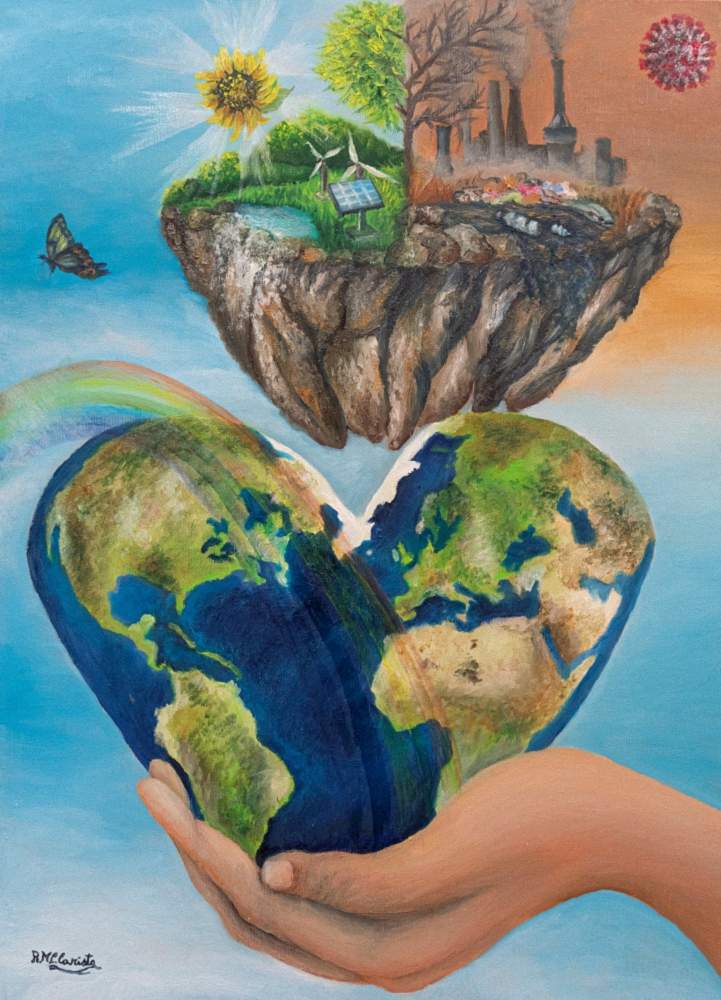 "Amare la terra, nostra risorsa di vita" – Oil on canvas - cm 50x70 - Quotation: € 850,00